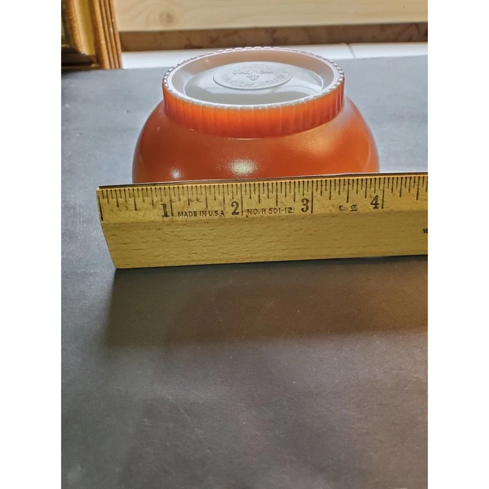 Bowl Anchor Hocking Fire King Ombre Two Tone Orange Cereal Soup Chili 5